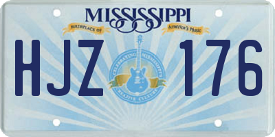 MS license plate HJZ176