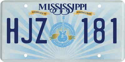 MS license plate HJZ181