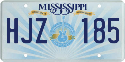 MS license plate HJZ185