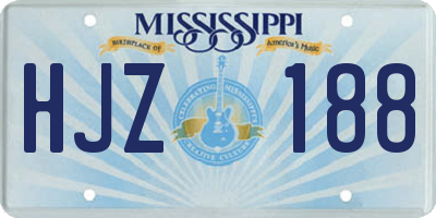 MS license plate HJZ188