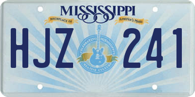 MS license plate HJZ241