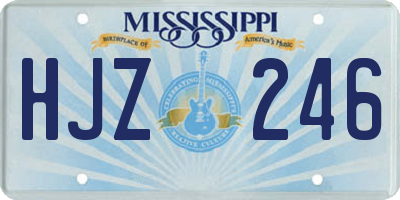 MS license plate HJZ246