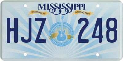 MS license plate HJZ248