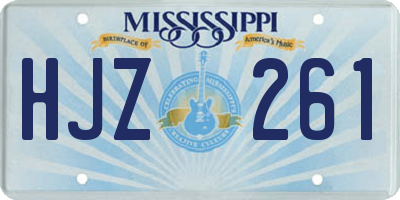 MS license plate HJZ261