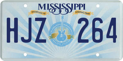 MS license plate HJZ264