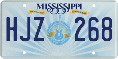 MS license plate HJZ268