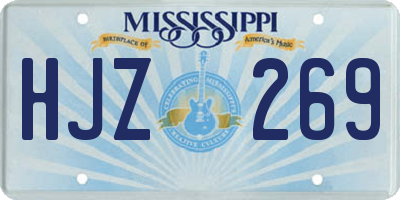 MS license plate HJZ269