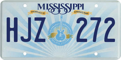 MS license plate HJZ272