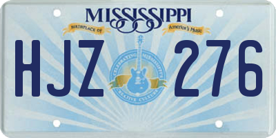 MS license plate HJZ276