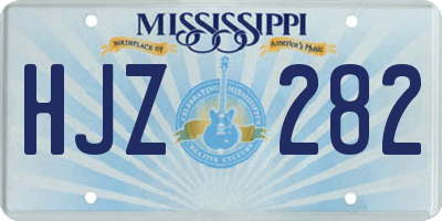 MS license plate HJZ282
