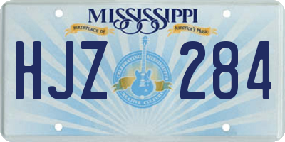 MS license plate HJZ284