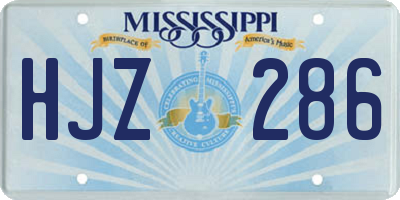 MS license plate HJZ286