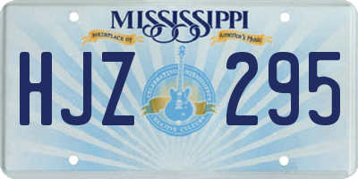 MS license plate HJZ295