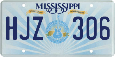 MS license plate HJZ306