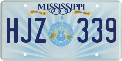 MS license plate HJZ339