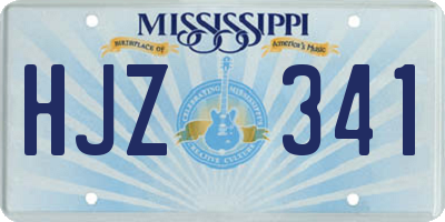 MS license plate HJZ341