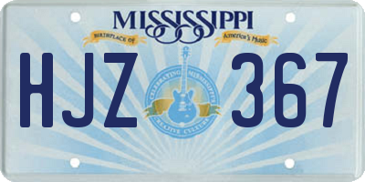 MS license plate HJZ367