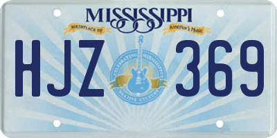 MS license plate HJZ369
