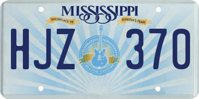 MS license plate HJZ370
