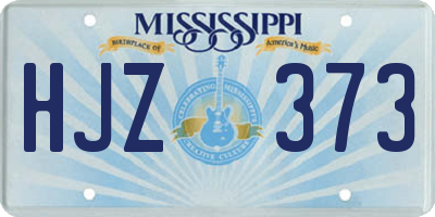 MS license plate HJZ373