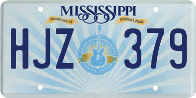 MS license plate HJZ379