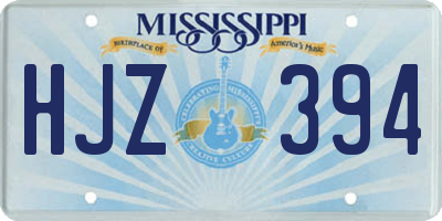 MS license plate HJZ394