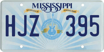 MS license plate HJZ395