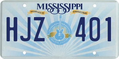 MS license plate HJZ401