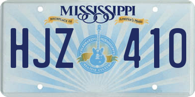 MS license plate HJZ410