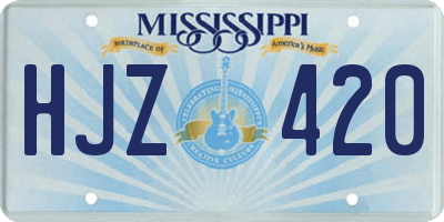 MS license plate HJZ420