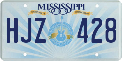 MS license plate HJZ428