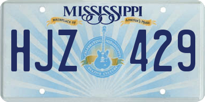 MS license plate HJZ429