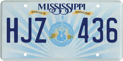 MS license plate HJZ436