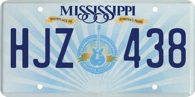 MS license plate HJZ438
