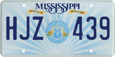 MS license plate HJZ439