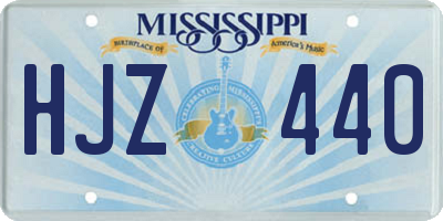 MS license plate HJZ440