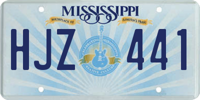 MS license plate HJZ441