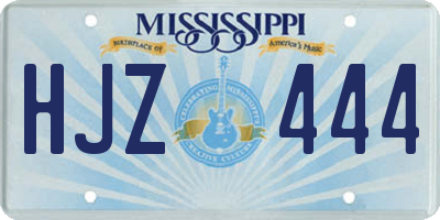 MS license plate HJZ444