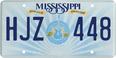 MS license plate HJZ448