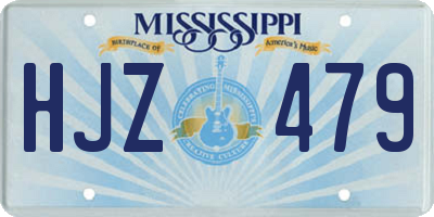 MS license plate HJZ479