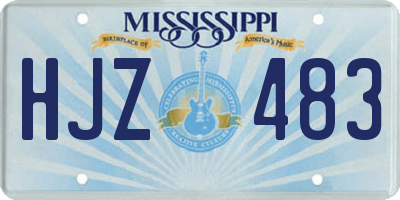 MS license plate HJZ483