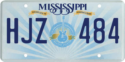 MS license plate HJZ484