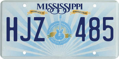 MS license plate HJZ485