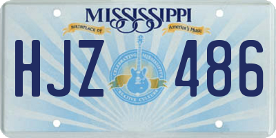 MS license plate HJZ486