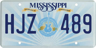 MS license plate HJZ489