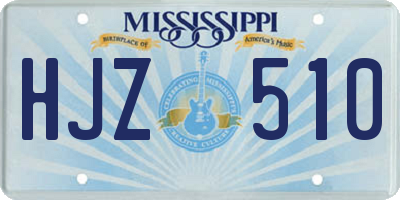 MS license plate HJZ510