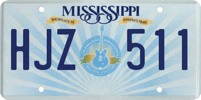 MS license plate HJZ511