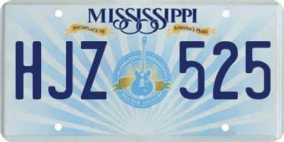 MS license plate HJZ525