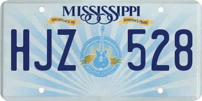 MS license plate HJZ528