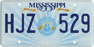 MS license plate HJZ529